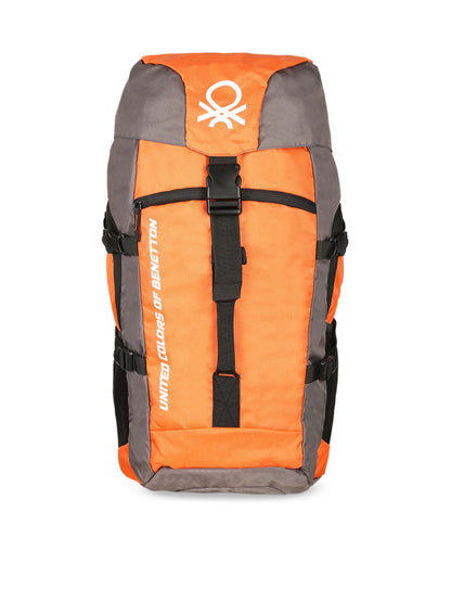 Unisex Large 60 Litres Rucksack - Orange & Grey