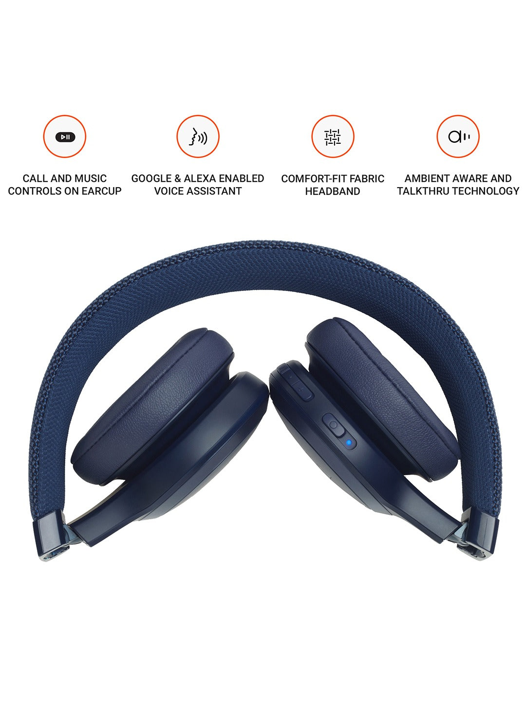 Wireless On-Ear Headphones - Onesize - Blue