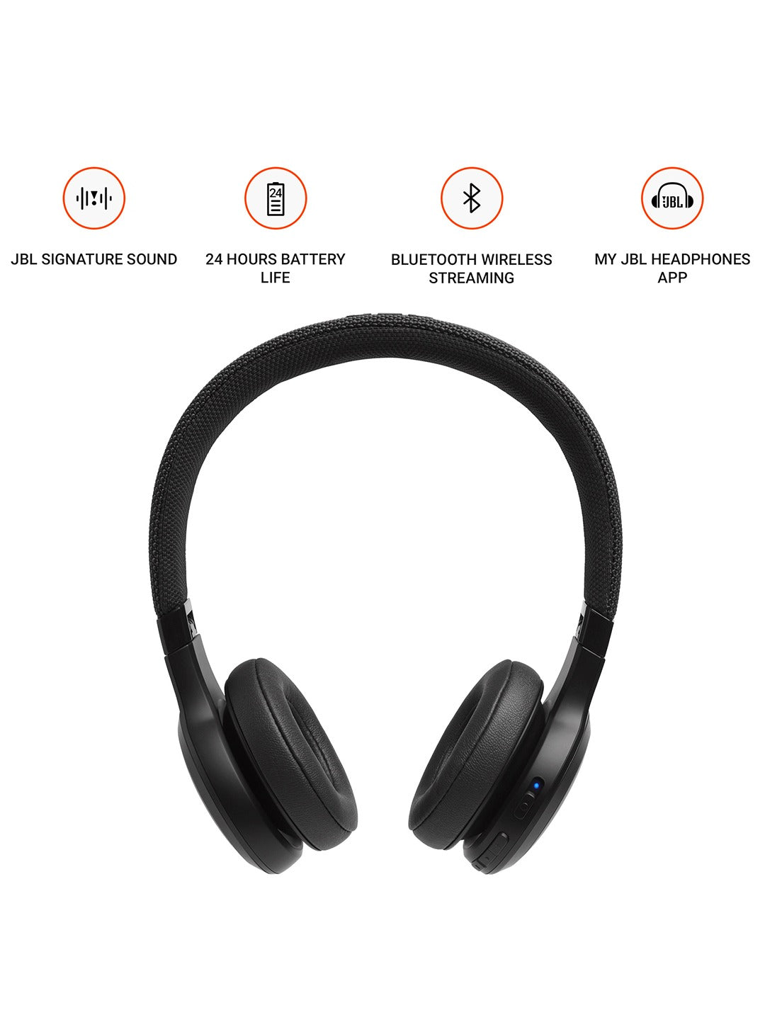 Wireless On-Ear Headphones - Onesize - Black