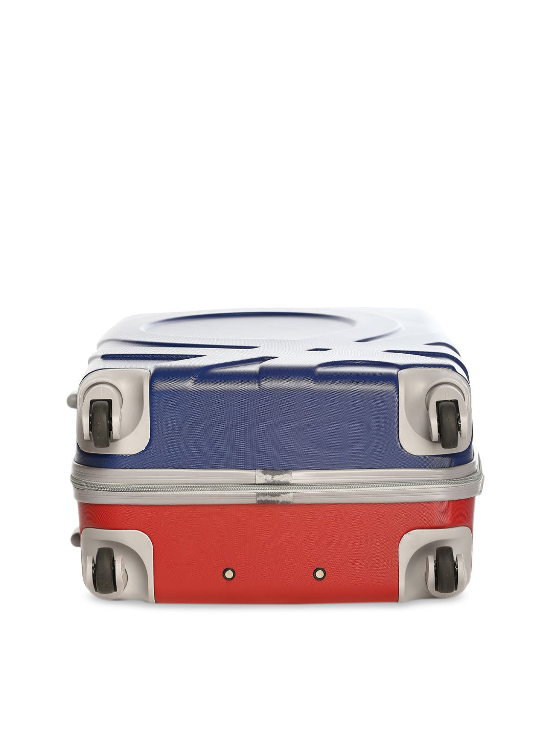 Colorblocked Suitcase for Cabin -  Blue & Red