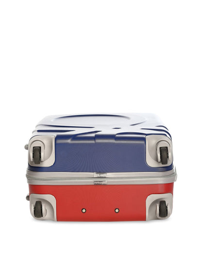 Colorblocked Suitcase for Cabin -  Blue & Red