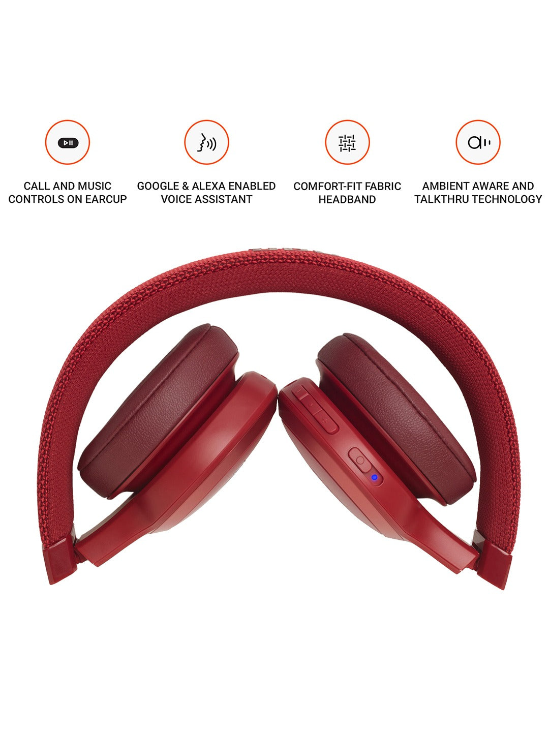 Wireless On-Ear Headphones - Onesize - Red