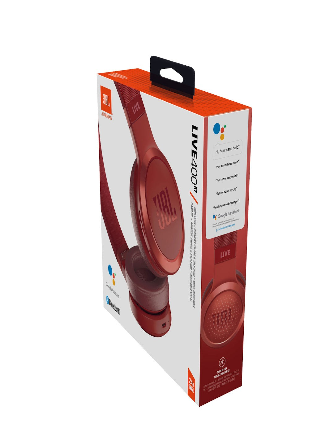 Wireless On-Ear Headphones - Onesize - Red