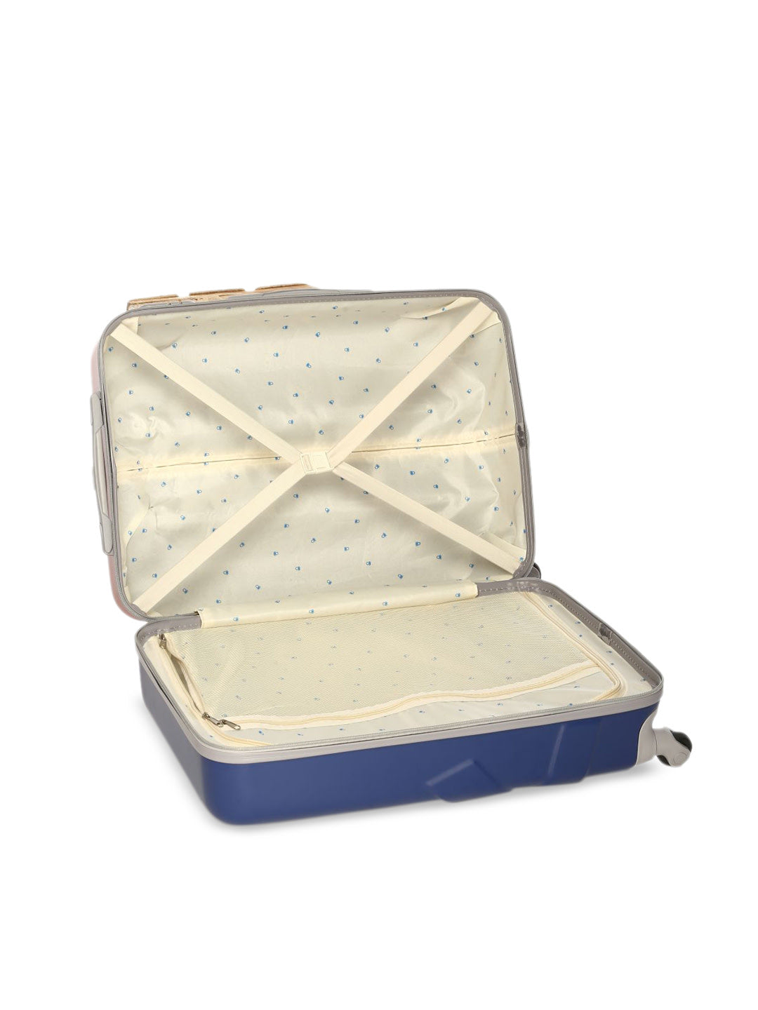 Colorblocked Suitcase for Cabin -  Blue & Red