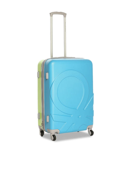 Colorblocked Suitcase for Cabin -  Blue & Yellow