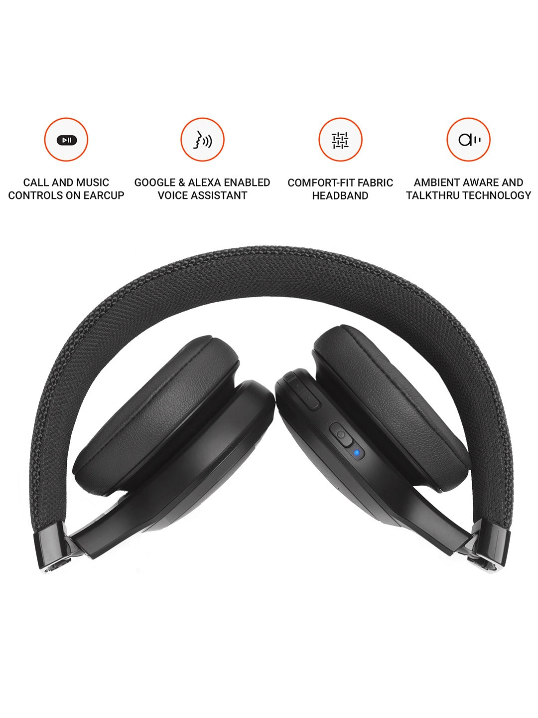 Wireless On-Ear Headphones - Onesize - Black