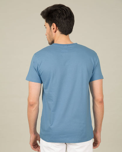 100% Cotton Blank T-shirts - for him - Island Blue