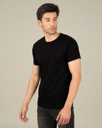 100% Cotton Blank T-shirts - for him - Jet Black