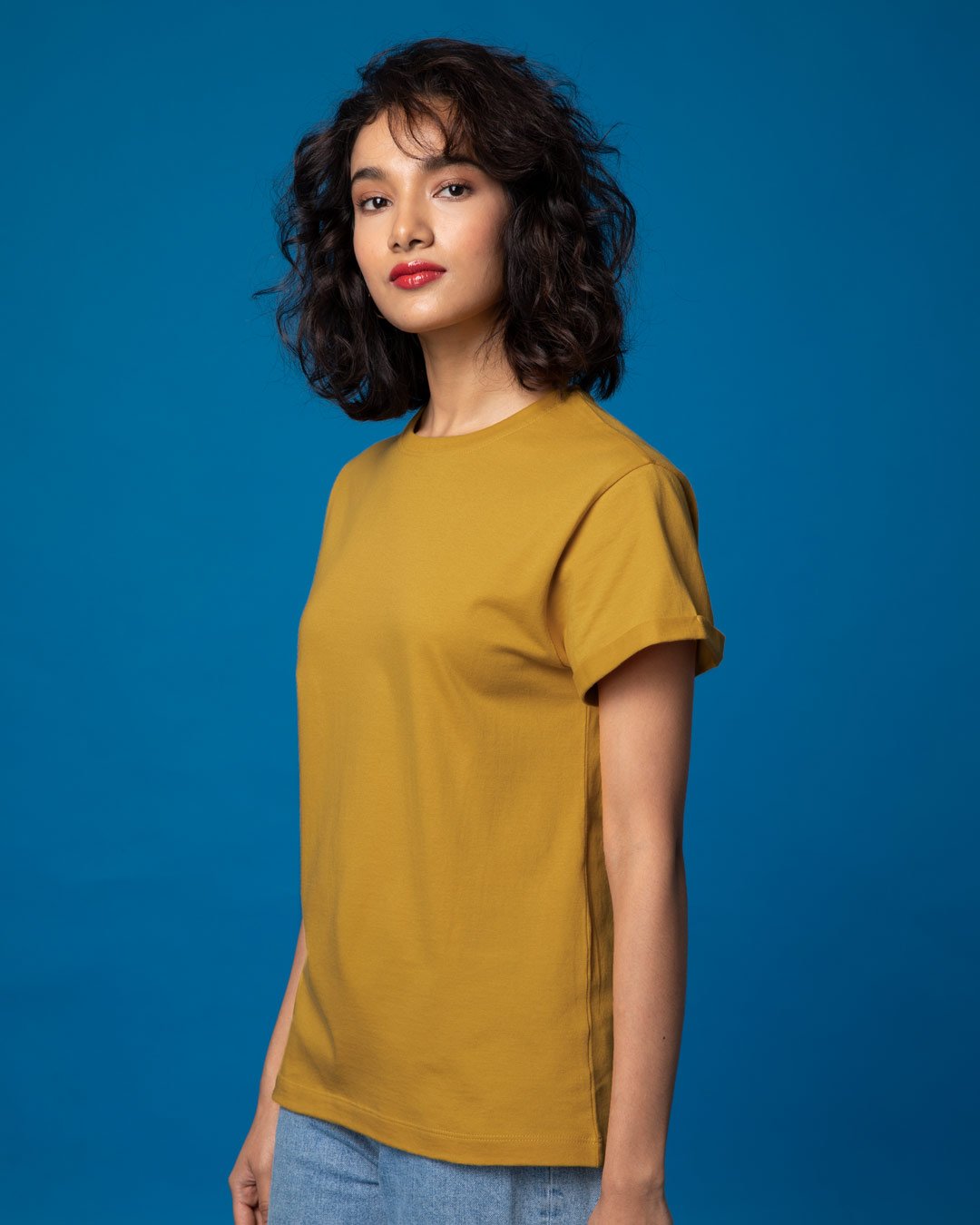 100% Cotton Blank T-shirts - for her - Mustard Yellow