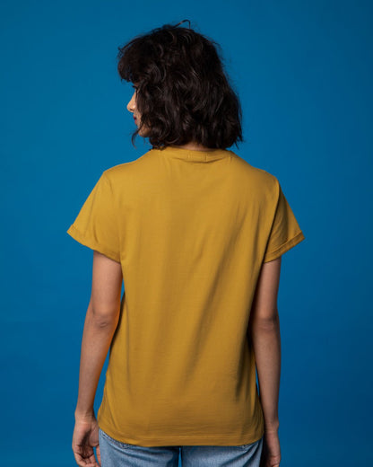 100% Cotton Blank T-shirts - for her - Mustard Yellow